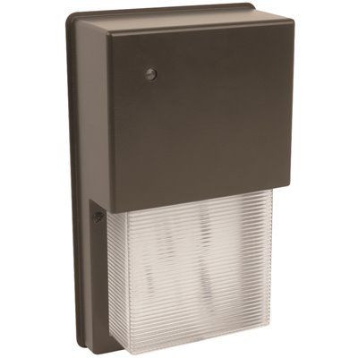 FEIT Electric 6" 20.7 Watt LED Outdoor Wall Pack Light With Security Sensor, Bronze