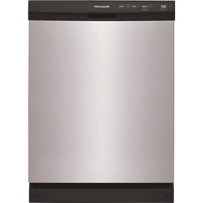 Frigidaire ENERGY STAR Built-In Dishwasher, 55 Dba, Stainless Steel, Front Control, 3 Wash Cycles, 24"