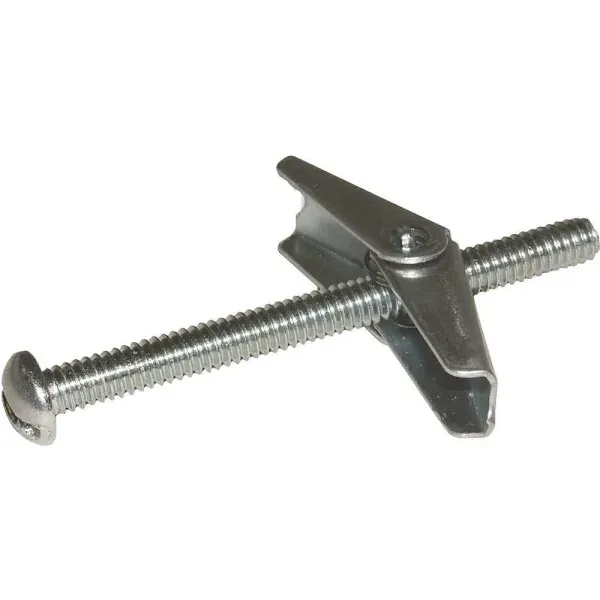 Wellsco 1/8" X 3" Toggle Bolt With Spring Wing, Box Of 50