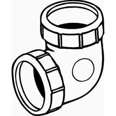 DuraPro 1-1/2 Plastic Bend 90-Degree Slip Joint Elbow Fitting