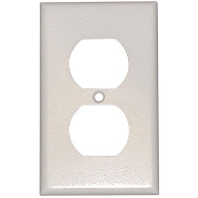 Leviton 1-Gang Duplex Outlet Wall Plate, White