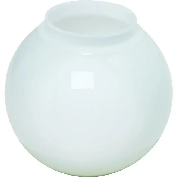Opal Globe Glass 6" Necked 3-1/4" Fitter Pack Of 4