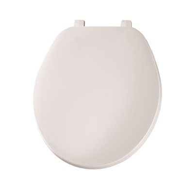 Bemis Top-Tite Round Plastic Closed Front Toilet Seat In White