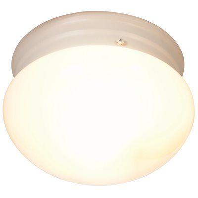 Seasons 8-Inch Dome 2-Light 60w Incandescent Flush Mount Light, White