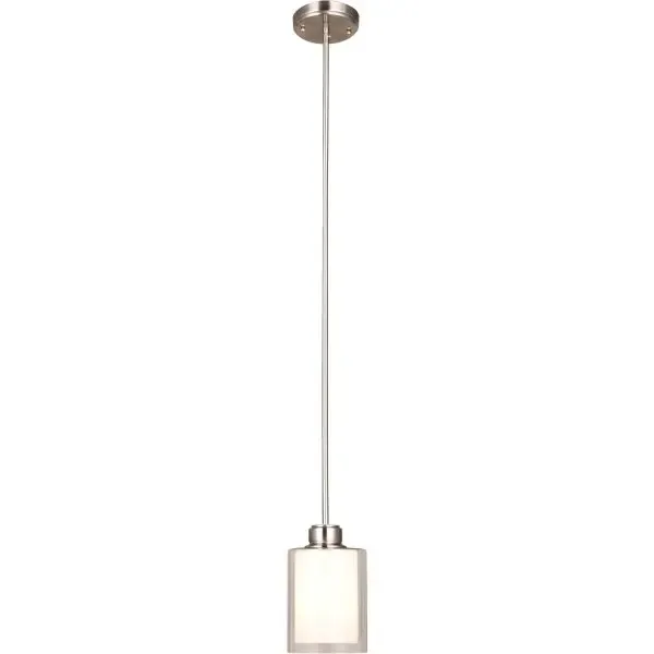 Seasons Kl-P016 Elmsworth Mini-Pendant, 1 60 W Incandescent Bulb, Brushed Nickel, 5.5dia X 6.5 in. H