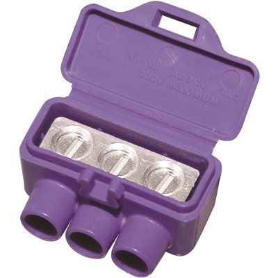 Alumiconn 3-Port Al/Cu Wire Connectors Package Of 10