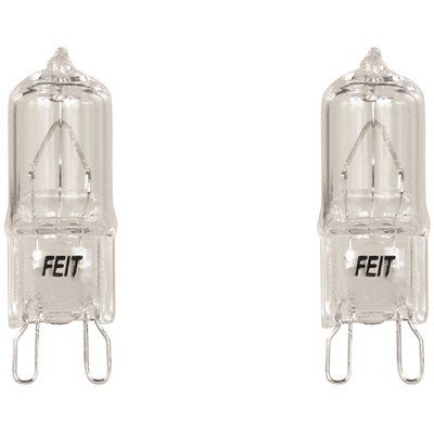 FEIT Electric 60w Bright White T4 G9 Bi-Pin Base Dim Halogen Bulb, Package Of 2