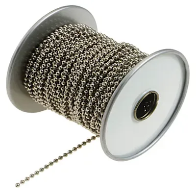 100' #6 Nickel Plated Steel Chain