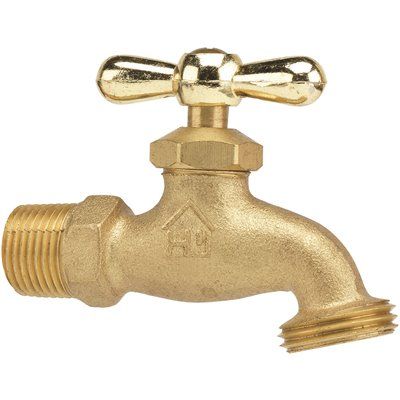 Everbilt 1/2" Mip And 1/2" Swt X 3/4" Mht Brass Hose Bibb Valve