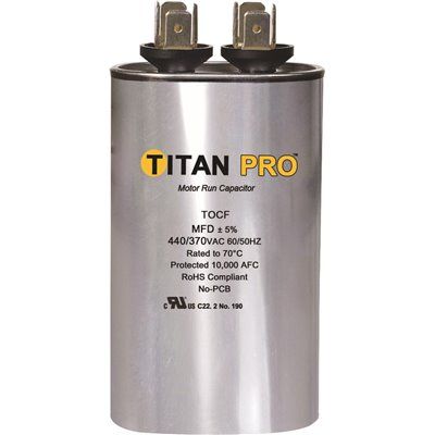 Packard Titan Pro Run Capacitor 25+5 Mfd 440/370 Volt Oval, Box Of 5