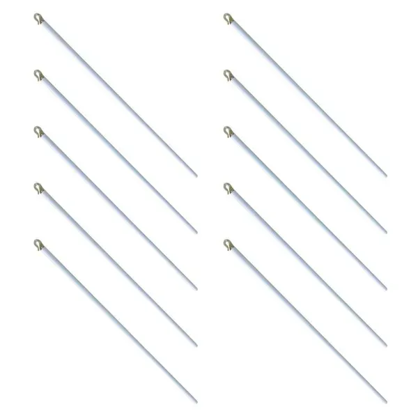 Champion 10 Pack, 30 In. Wand For 2 In. Blinds, White