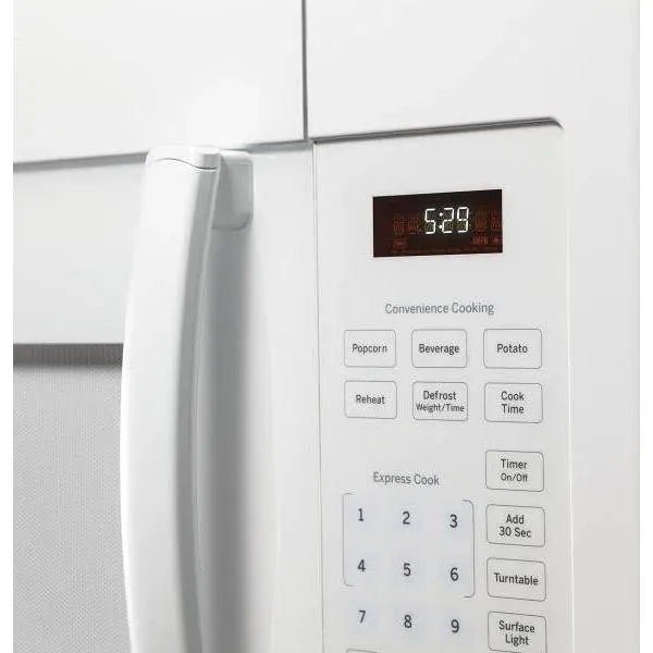 FD GE® 1.6 cu. ft. Over The Range Top Convertible Vent Microwave, White