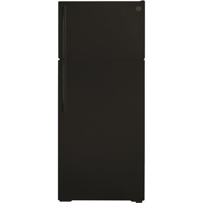 GE 17.5 cu. ft. 28in. Top Freezer Refrigerator, Black