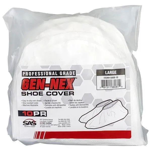 Sas Safety Gen-Nex Shoe Covers, X-Large - Package Of 10 Pairs