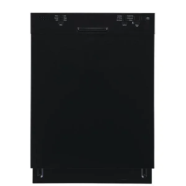 Seasons ENERGY STAR 24 In. Front Control 52 dBA Dishwasher With 2 Racks Stainless Steel Tub, Black