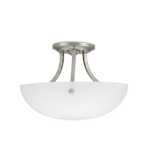 Seasons 15 In. Semi-Flush Mount Ceiling Light Satin Nickel