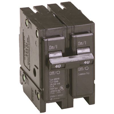 Cutler-Hammer 40 Amp 120/240 Volt 2-Pole Br Type Circuit Breaker