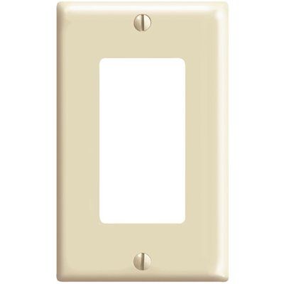 Leviton White 1-Gang Single Outlet Wall Plate 1-Pack