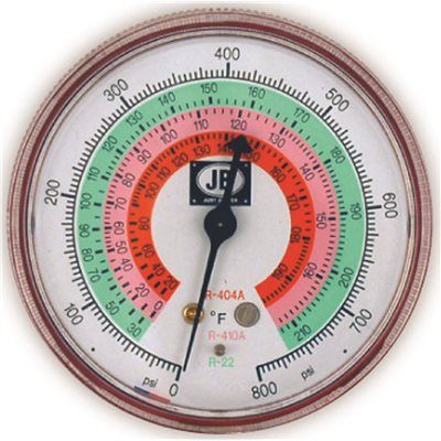 Jb Industries High-Side Charging Manifold Gauge - R-22, R-410a, R-404a