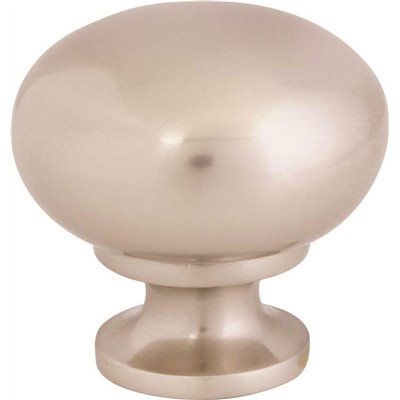 Seasons 1.25 In. Round Brushed Nickel Cabinet Knob, 25-Pack
