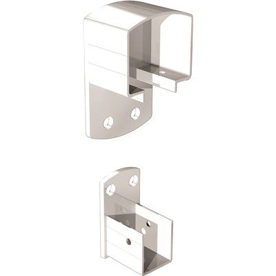 FD Peak Aluminum Deck Railing Wall Mount Bracket Kit (White)
