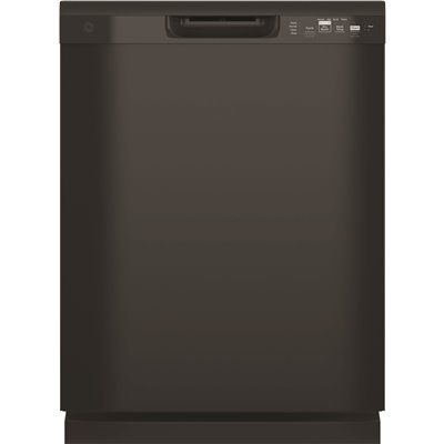 GE ENERGY STAR 24 In. Front Control SmartHQ Dishwasher With Plastic Interior Tall Tub, Black