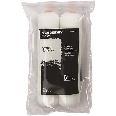 6 IN. X 3/8 IN. HIGH-DENSITY FOAM MINI-ROLLER COVER, 2 PACK
