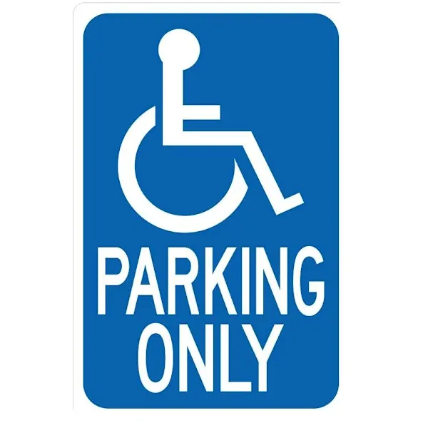 Hy-Ko "Handicapped Parking" Sign, 18 X 12", Aluminum