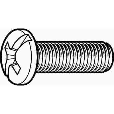 #8-32 TPI X 2 In Combo Phillips/Slotted Round Machine Screws Package Of 100
