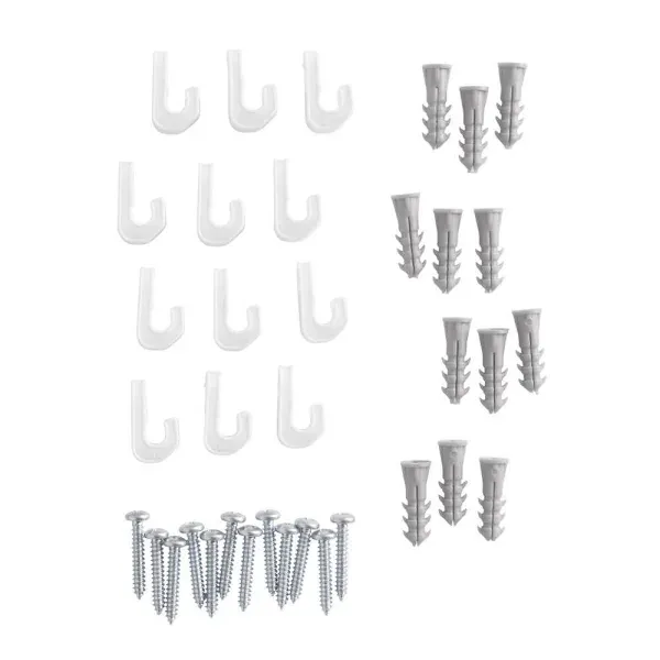 Everbilt 1-In. Fixed Mount Wire Shelving Back-Wall Clips For Concrete And Stud (12-Pack)