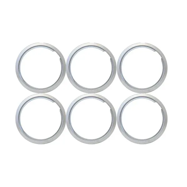 Universal 8" Chrome Trim Ring, Package Of 6
