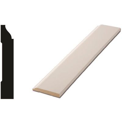 FD Woodgrain Distribution 3-1/4" X 8' - 1/2" Primed Medium Density Fiberboard Colonial Base Package Of 5