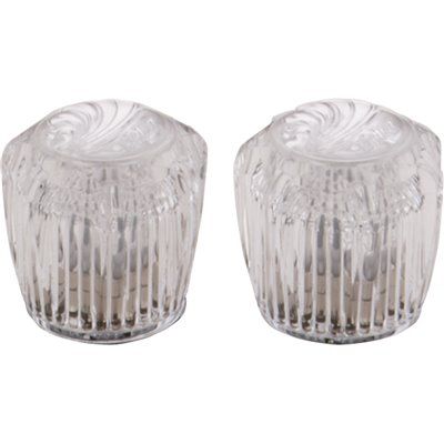 Delta Pair Of Knob Handles In Clear For 2-Handle Bar/Prep/Laundry/Bathroom Fauce