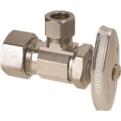 Brasscraft Angle Stop Stuffing Box 1/2 Inch Comp X 3/8 Inch Comp Cp Lf