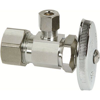Brasscraft® Multi-Turn Angle Stop Valve 1/2" Comp X 1/4" Comp
