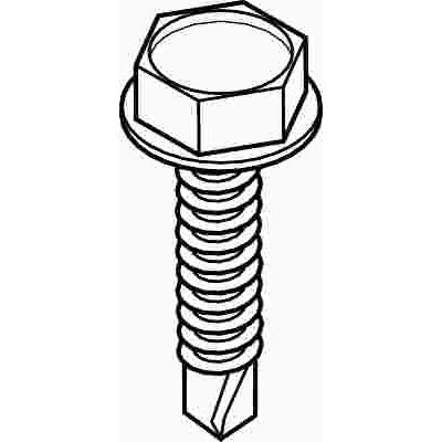 #8 X 1/2" External Hex Head Self Drilling Screws Package Of 100