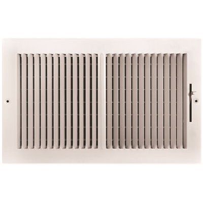 TRUAIRE 2-WAY STEEL WALL / CEILING REGISTER, 14 IN. X 8 IN., WHITE