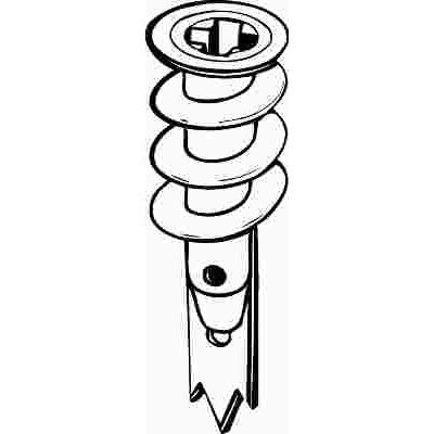 Private Brand Unbranded #8 Nylon Self-Drilling E-Z Zinc Wall Anchors, Package Of 50