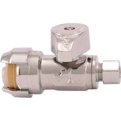 SHARKBITE PUSH-FIT STRAIGHT STOP, 1/2 IN. SHARKBITE X 1/4 IN. COMPRESSION, LEAD FREE