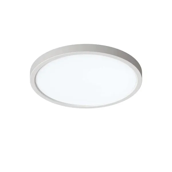 Seasons Edge 16-Inch Round 25w Dimmable Integrated LED Flush Mount Light With 5 CCT Selectable In Brushed Nickel