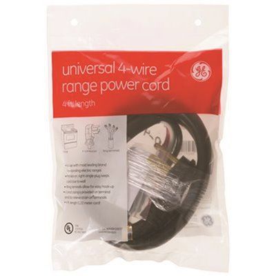 GE Range Power Cord 4' 50 Amp 4 Wire, Part #22-Wx09x10037