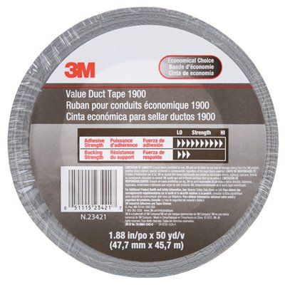 3M 1.88" X 50 Yd Value Duct Tape,silver