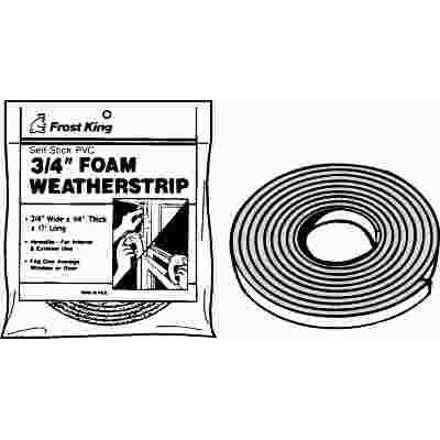 Frost King 3/4 X 3/16 X 17 In. Vinyl Foam Tape (Gray)