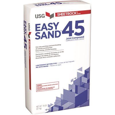 SHEETROCK® EASY SAND™ 45 LIGHTWEIGHT SETTING-TYPE JOINT COMPOUND, POWDERED, 18 LB. BAG