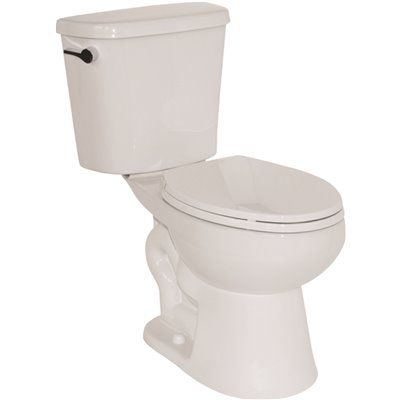 Seasons 2-Piece All-In-One 1.28 GPF Single Flush Elongated 17 In. Toilet, XL Footprint, 12 In. Rough-In, White, ADA