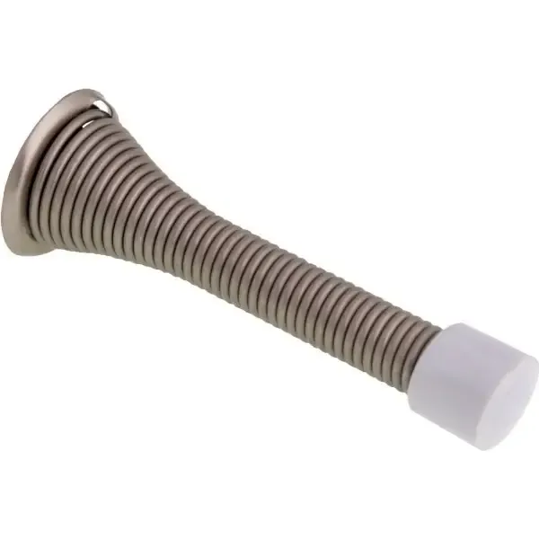 3 In Flexible Spring Door Stop (5-Pack) (Satin Nickel)