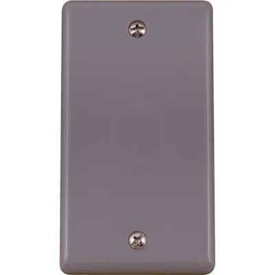 Taymac 1-Gang Rectangular Blank Weatherproof Cover (Gray)
