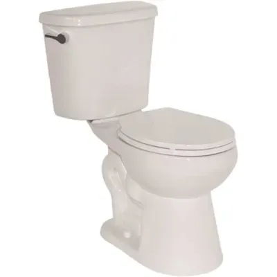 Seasons 2-Piece All-In-One 1.28 GPF Single Flush Round 17 In. Toilet, XL Footprint, White, ADA