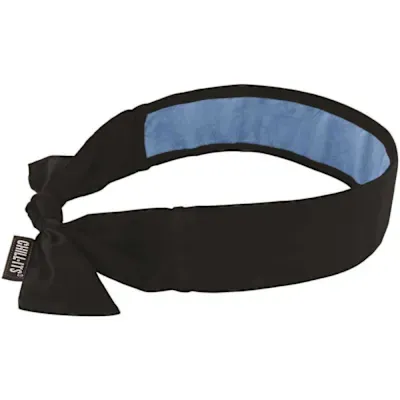 FD Ergodyne 6700ct Black Cooling Bandana Headband Pva Tie Case Of 6