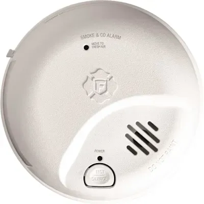 BRK Electronics Interconnectable Hardwired Smoke &amp; CO Alarm With Battery, Package Of 6